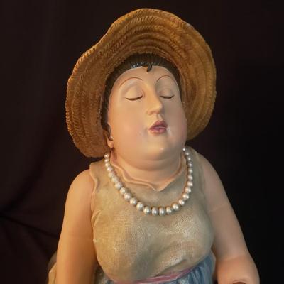 Maia Ferrell Canvas Painting and Blissful Woman Planter (D-KD)