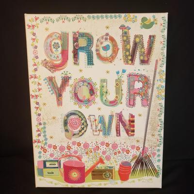 Maia Ferrell Canvas Painting and Blissful Woman Planter (D-KD)