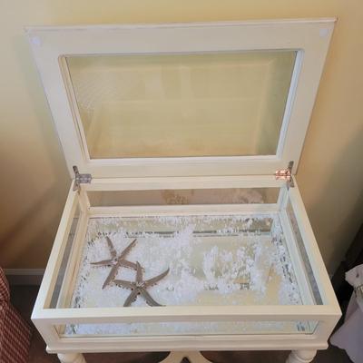 Side Table with Glass Display Cabinet (BR3-DW)