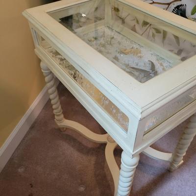 Side Table with Glass Display Cabinet (BR3-DW)