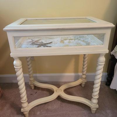 Side Table with Glass Display Cabinet (BR3-DW)