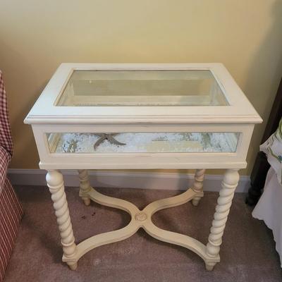 Side Table with Glass Display Cabinet (BR3-DW)