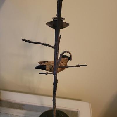Bird Themed Lamp, Clock and Candle Holder (BR3-DW)