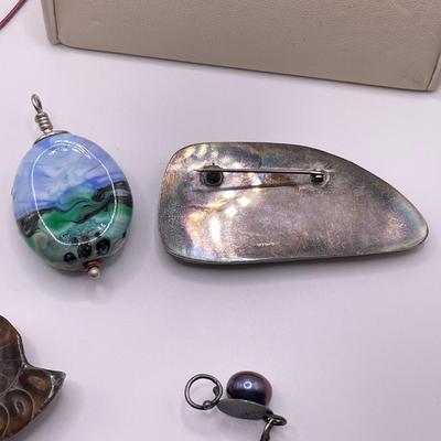 Natural and Artisan Pendants w/ Sterling (B2-SS)