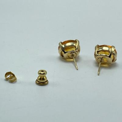 18k Gold With Citrine & Earrings (B2-MG)