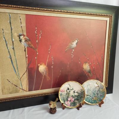 Large Print 'Sparrows in Willow' by Ellen Grantner & More (BR1-BBL)