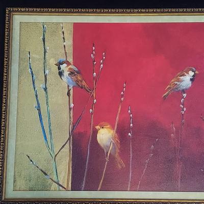 Large Print 'Sparrows in Willow' by Ellen Grantner & More (BR1-BBL)