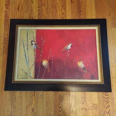 Large Print 'Sparrows in Willow' by Ellen Grantner & More (BR1-BBL)