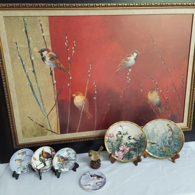 Large Print 'Sparrows in Willow' by Ellen Grantner & More (BR1-BBL)