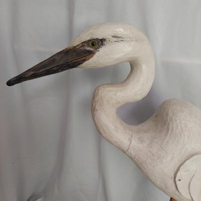 Carved Wooden Shore Bird (BR1-BBL)