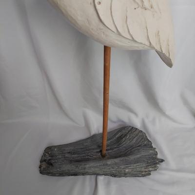 Carved Wooden Shore Bird (BR1-BBL)