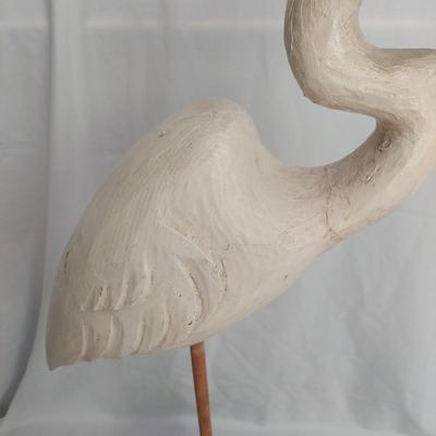Carved Wooden Shore Bird (BR1-BBL)