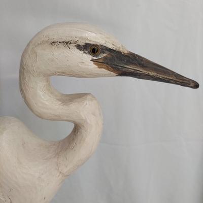 Carved Wooden Shore Bird (BR1-BBL)