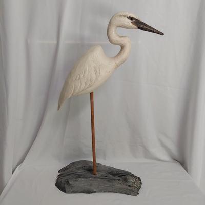 Carved Wooden Shore Bird (BR1-BBL)