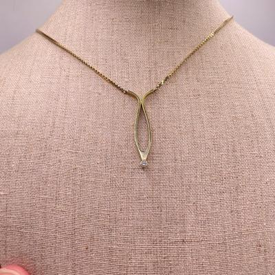 14K Diamond Necklace and Ring (B2-SS)