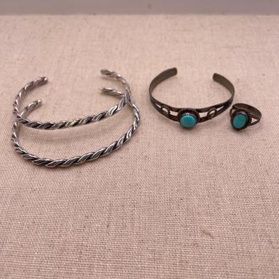 Petite Silver & Turquoise Jewelry (B2-SS)