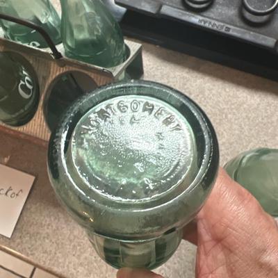 Vintage Six Pack Coca-Cola Bottles With Metal Carrier (D-KD)