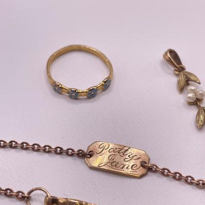 Vintage 10K Baby Bracelet & Ring Plus Pendant (B2-SS)