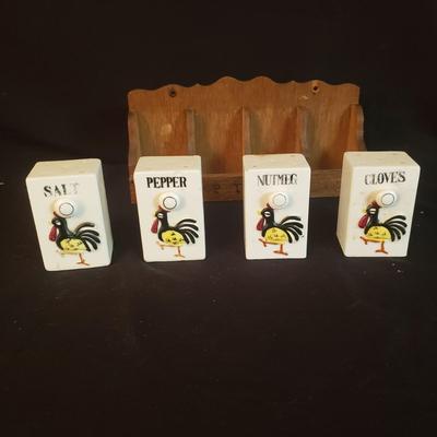 Wooden Bread Box, Letter Rack, and Spices (D-KD)