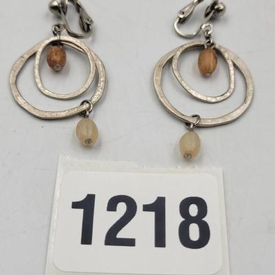 Double Hoop Clip On Earrings