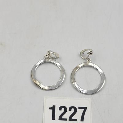 Silver Toned Hoop Clip On Earrings