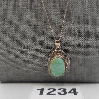 ANTIQUE 925 SILVER TURQUISE Necklace