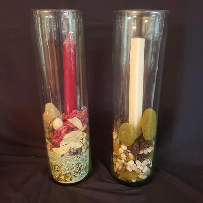 Tall Glass Decorative Vases (D-KD)