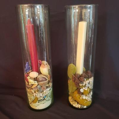 Tall Glass Decorative Vases (D-KD)