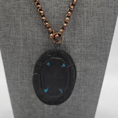 Copper Native American Pendant Necklace