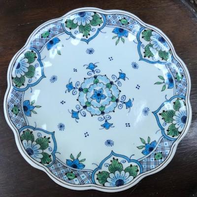 Vintage Blue and Green Deft Plate
