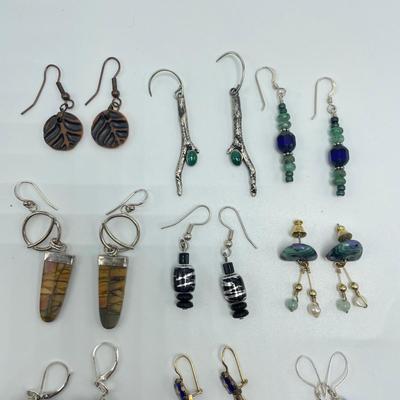 12 Artisan & Stone Dangle Earrings (B2-SS)
