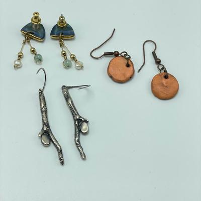 12 Artisan & Stone Dangle Earrings (B2-SS)