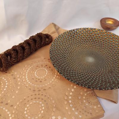 Glass Platter, Table Runner, Placemats, Napkin Rings & More (BR1-BBL)