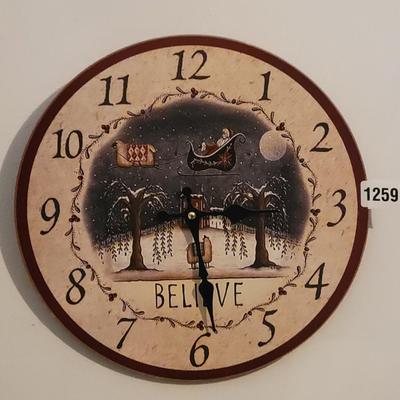 Believe Holiday Clock