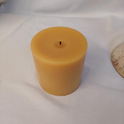 Ceramic Candle Holder, Wooden Mirror & Tray (BR1-BBL)