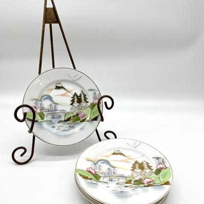 Kutani Japan Porcelain Hand Painted Serving for 6
