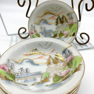 Kutani Japan Porcelain Hand Painted Serving for 6