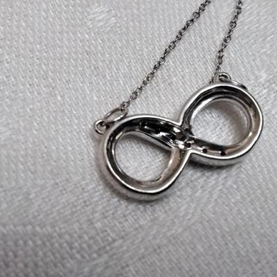 Vintage Diamond Eternity Necklace MSCO 18" 925 Necklace