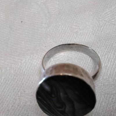 Vintage Abalone 925 Ring Size 8
