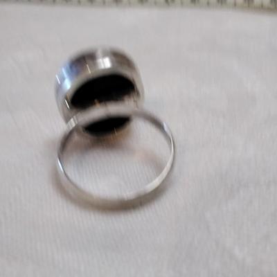 Vintage Abalone 925 Ring Size 8