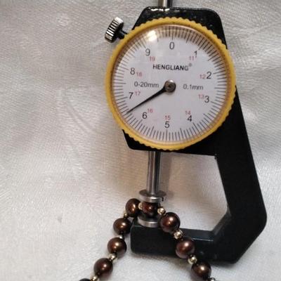 6.5 mm Chocolate Pearls 14K Beads and Clasp 7 in Bracelet