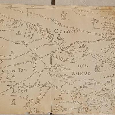 L63: 1972 Old Mapa de la Sierra Gorda