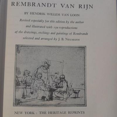 Masters of the Arts Lithographs and Van Loon R.v.R. The life of Rembrandt Hardback book