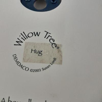 Willow tree Grandmother Figure and Willow tree Hug plaque with Grandchildren wooden sign