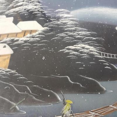 Antique Silk framed painting - framed Woodblock print and Hokusai and Hiroshige Hard back book