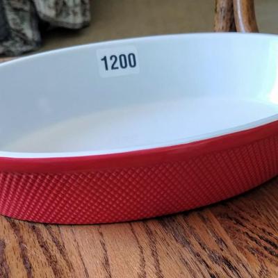 Bia Cordon Bleu Diamond Hand Glazed Oval Baking Dish