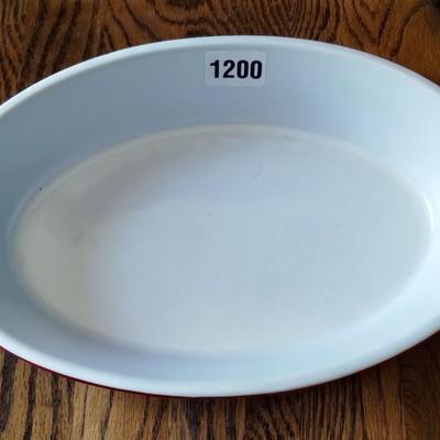 Bia Cordon Bleu Diamond Hand Glazed Oval Baking Dish