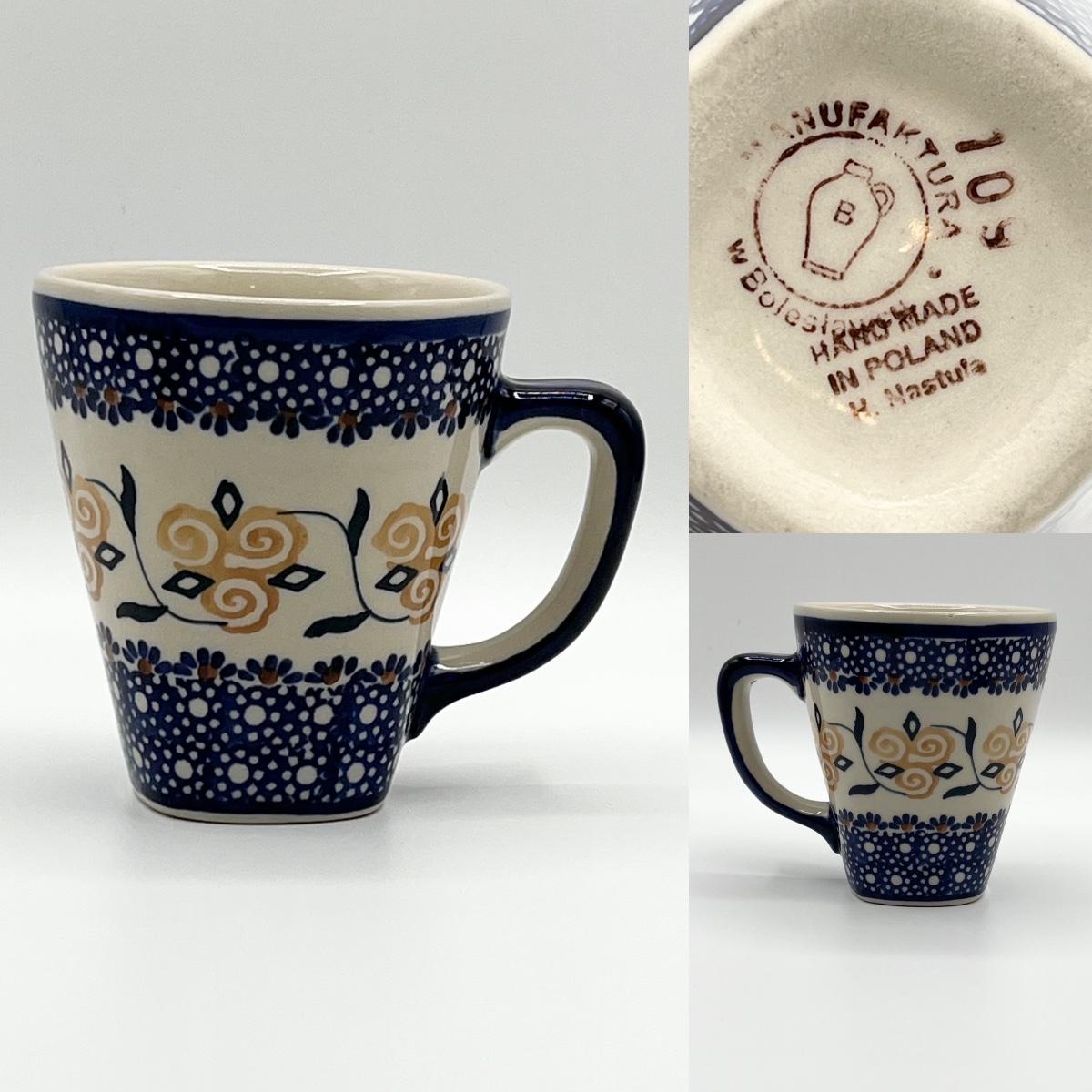 BOLESLAWIEC ~ Hand Made Polish Pottery ~ Set Of Four (4) Coffee Mugs ...