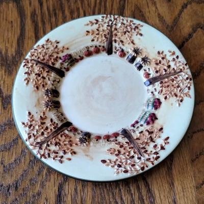 Yankee Candle Topper Shade and plate Pumpkin Farm Autumn