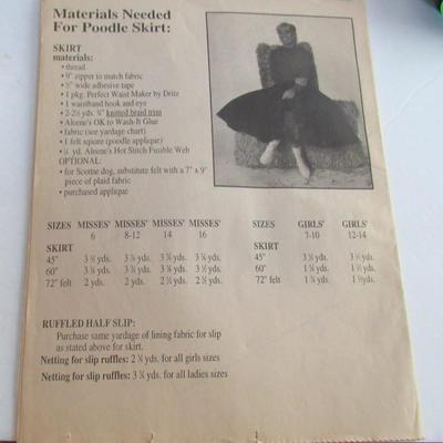 1958 Simplicity Sewing Soft Cover Book, Poodle Skirt Pattern